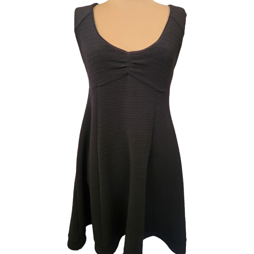 ANTHROPOLOGIE MAEVE Black Textured A-line Mini Dress - Size M - Picture 2 of 11